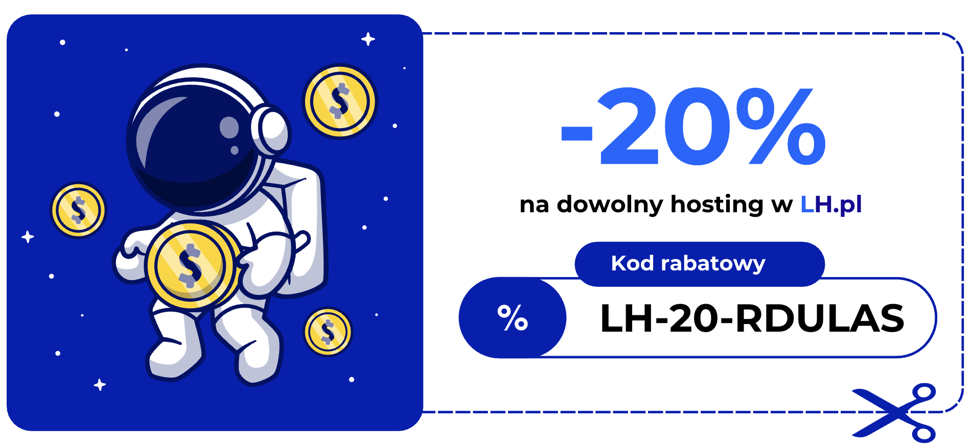 Rabat -20% na hosting w LH.pl – kod LH-20-RDULAS
